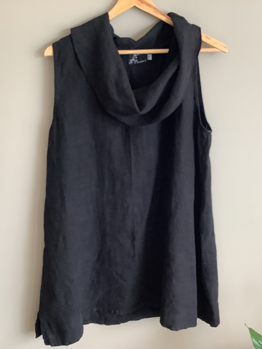 Fenini Black Linen Tunic / Mini Dress